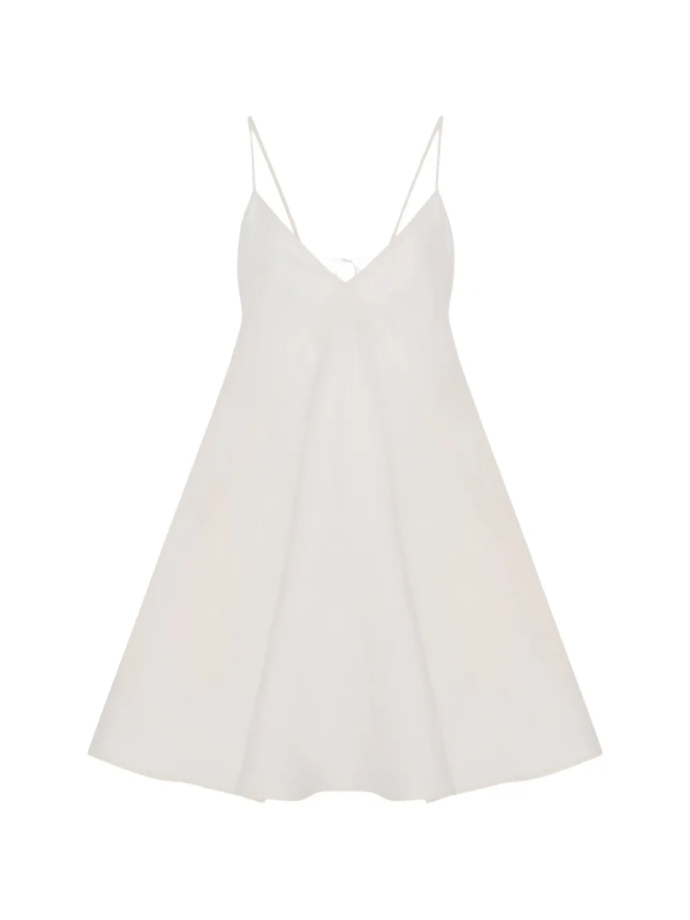 Another Tomorrow Sun Flared A-line Mini Dress In Neutral