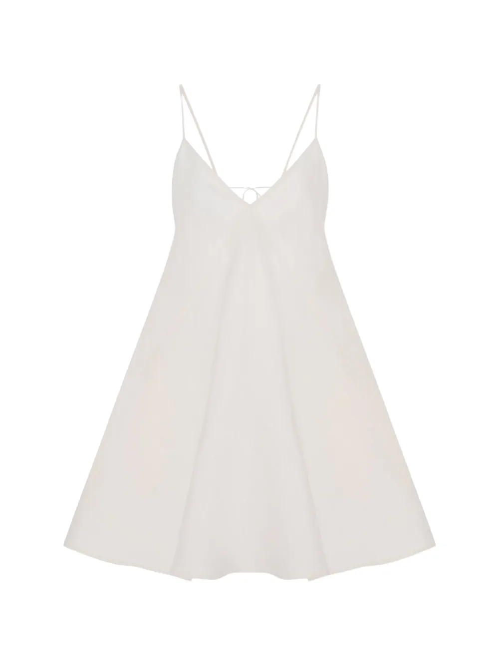 Another Tomorrow Sun flared A-line mini dress Wit