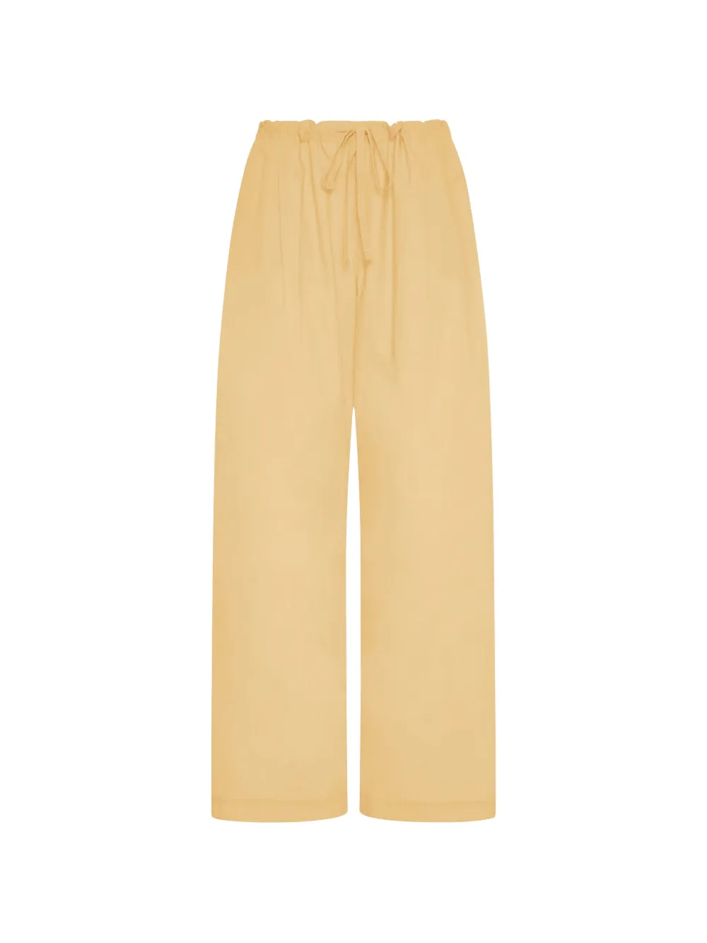 Another Tomorrow pleated drawcord trousers Geel