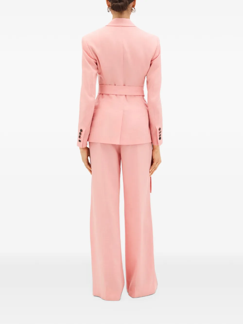 Another Tomorrow double-breasted fitted blazer Roze