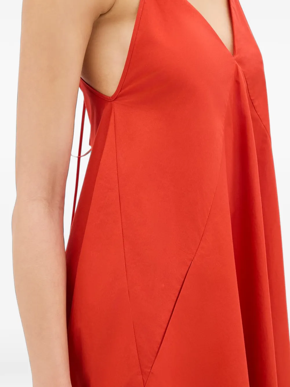 Another Tomorrow Sun spaghetti-strap A-line mini dress Rood