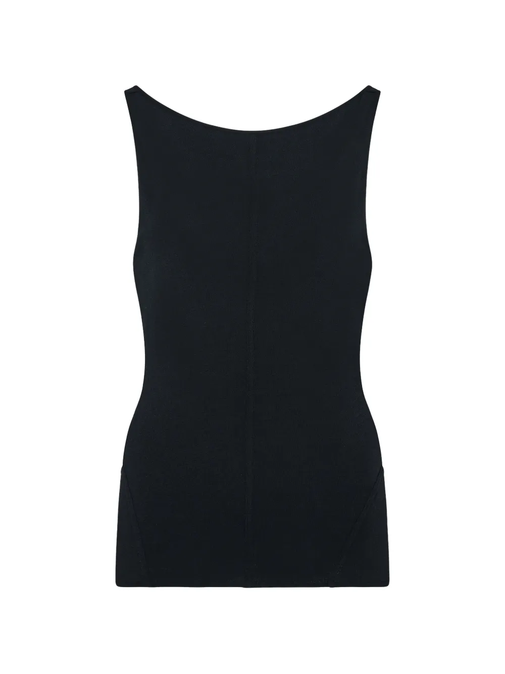 Another Tomorrow cut-out tank top Zwart
