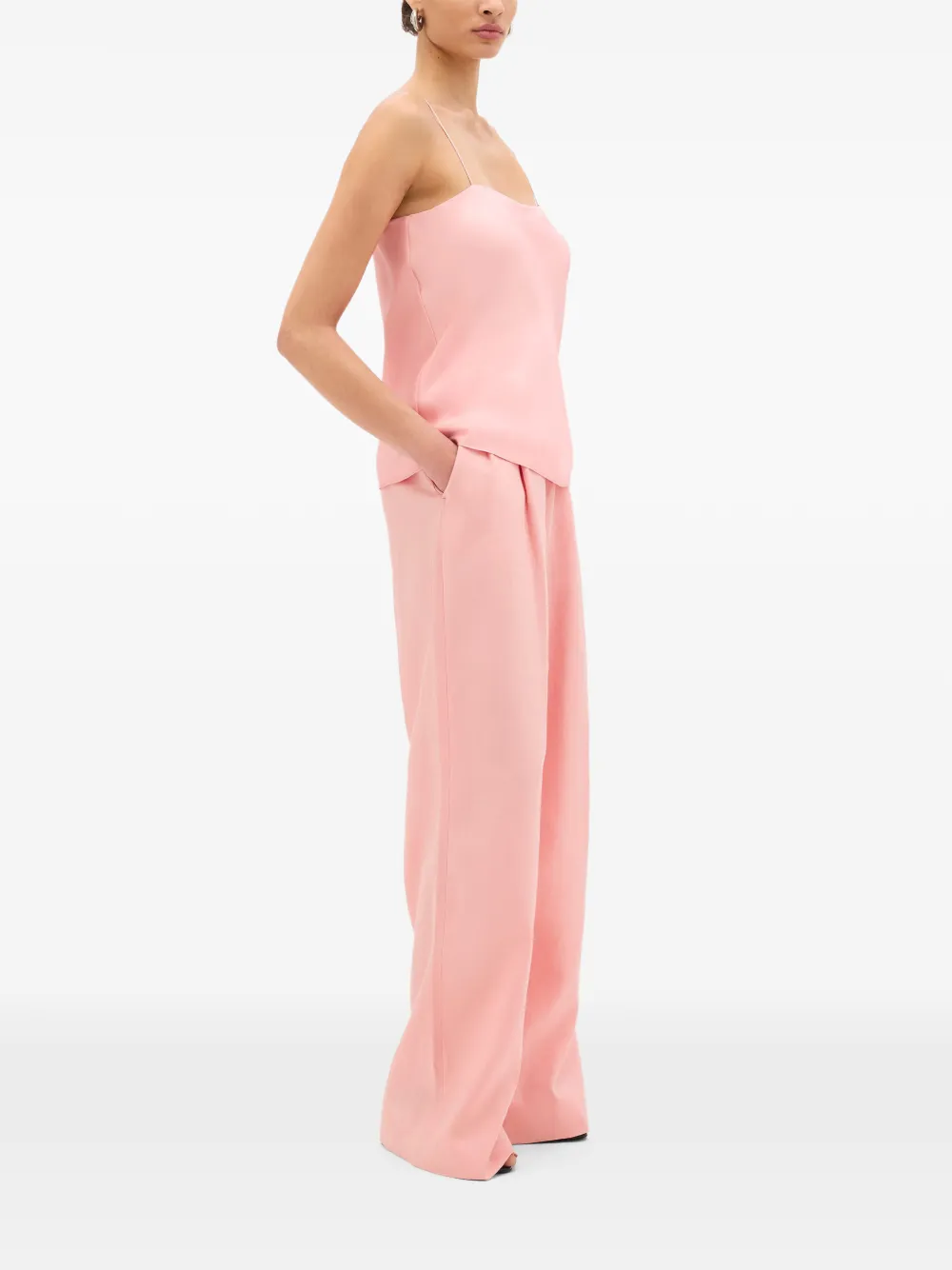 Another Tomorrow silk camisole Roze