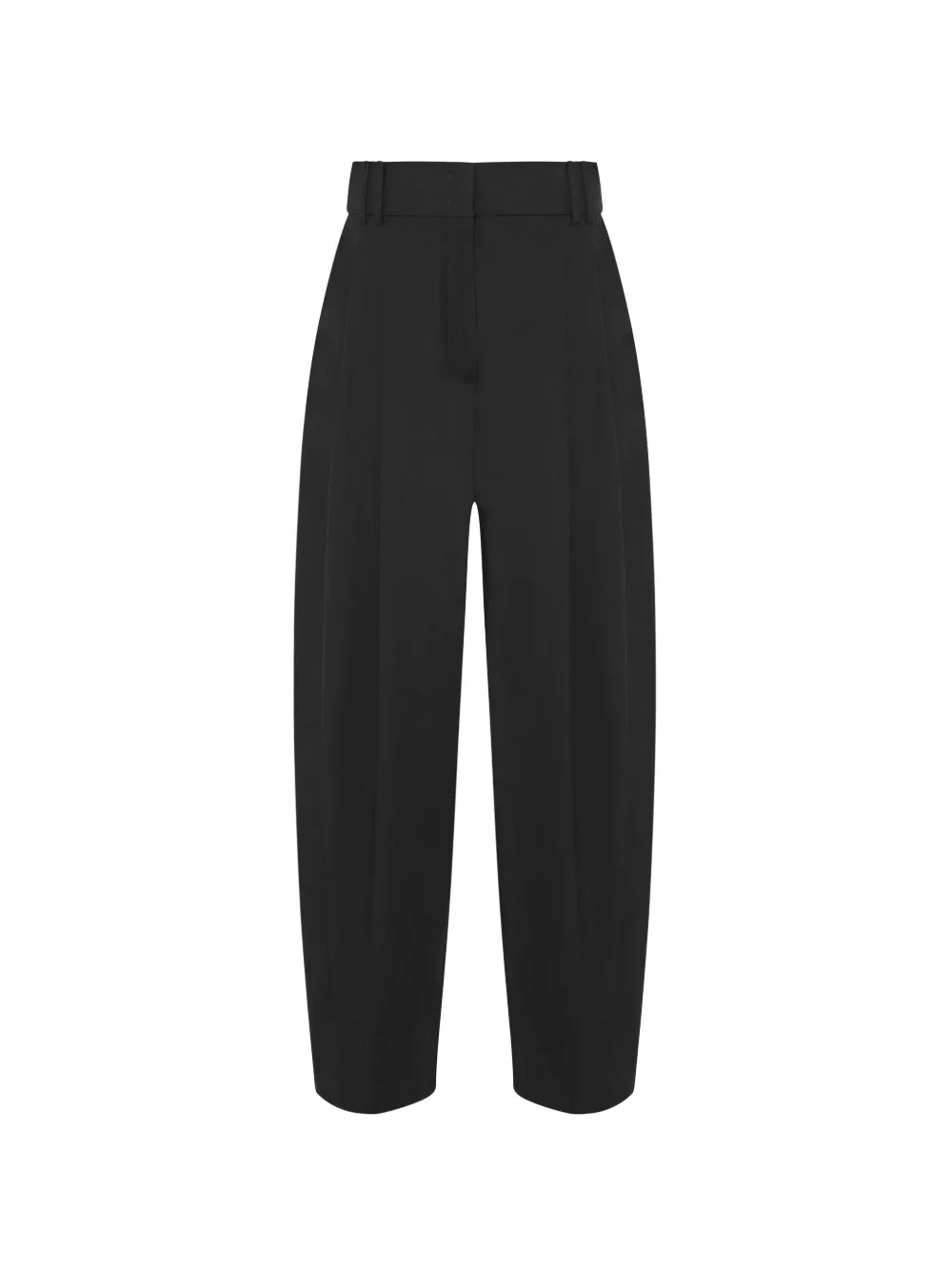 Another Tomorrow cropped tapered trousers Zwart