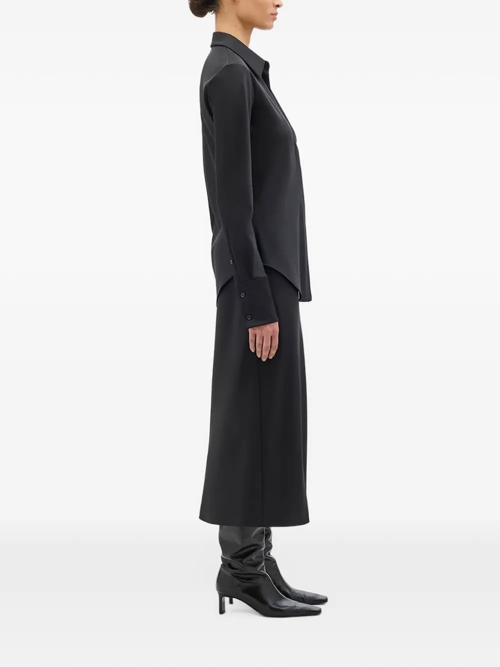 Another Tomorrow Bias long-sleeve shirt Zwart