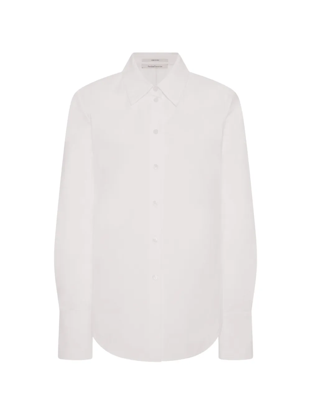 Another Tomorrow poplin bias-cut shirt - Weiß