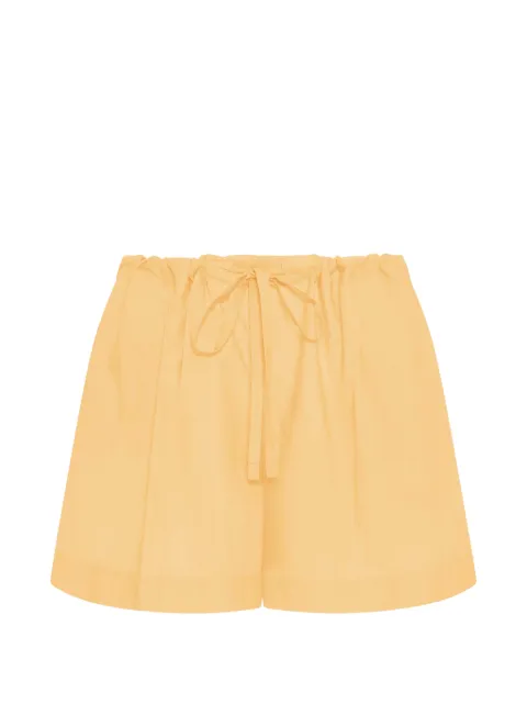 Another Tomorrow pleated cotton shorts