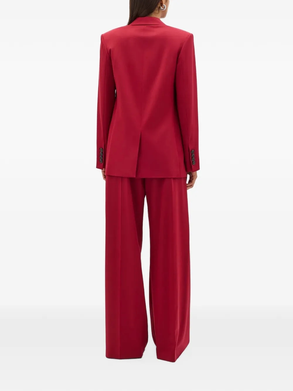 Another Tomorrow single-button relaxed blazer Rood