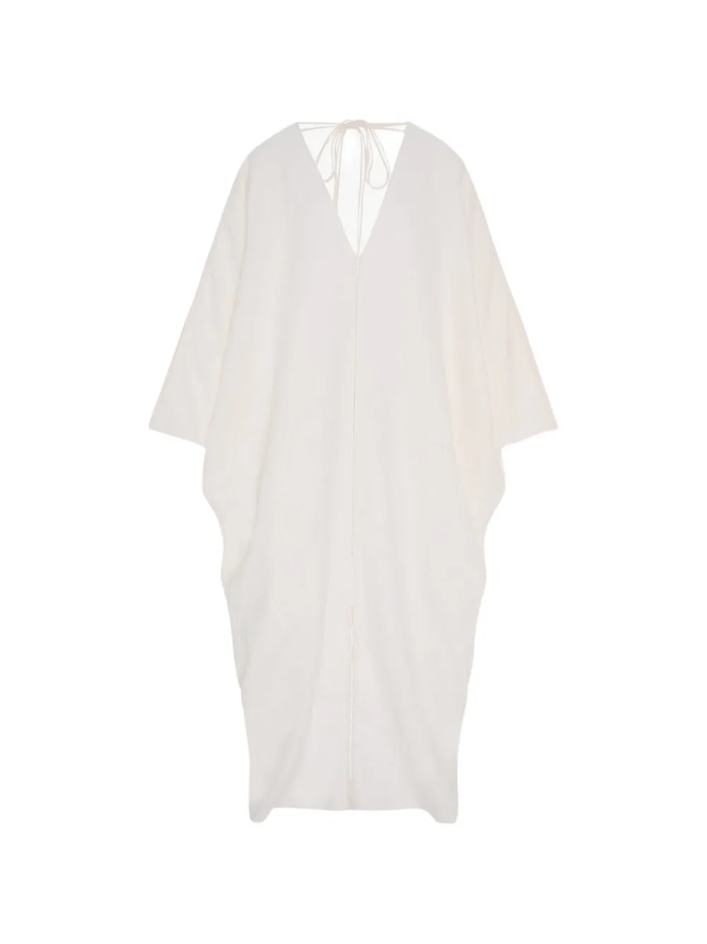 Another Tomorrow Dolman-sleeve V-neck Maxi Dress In White