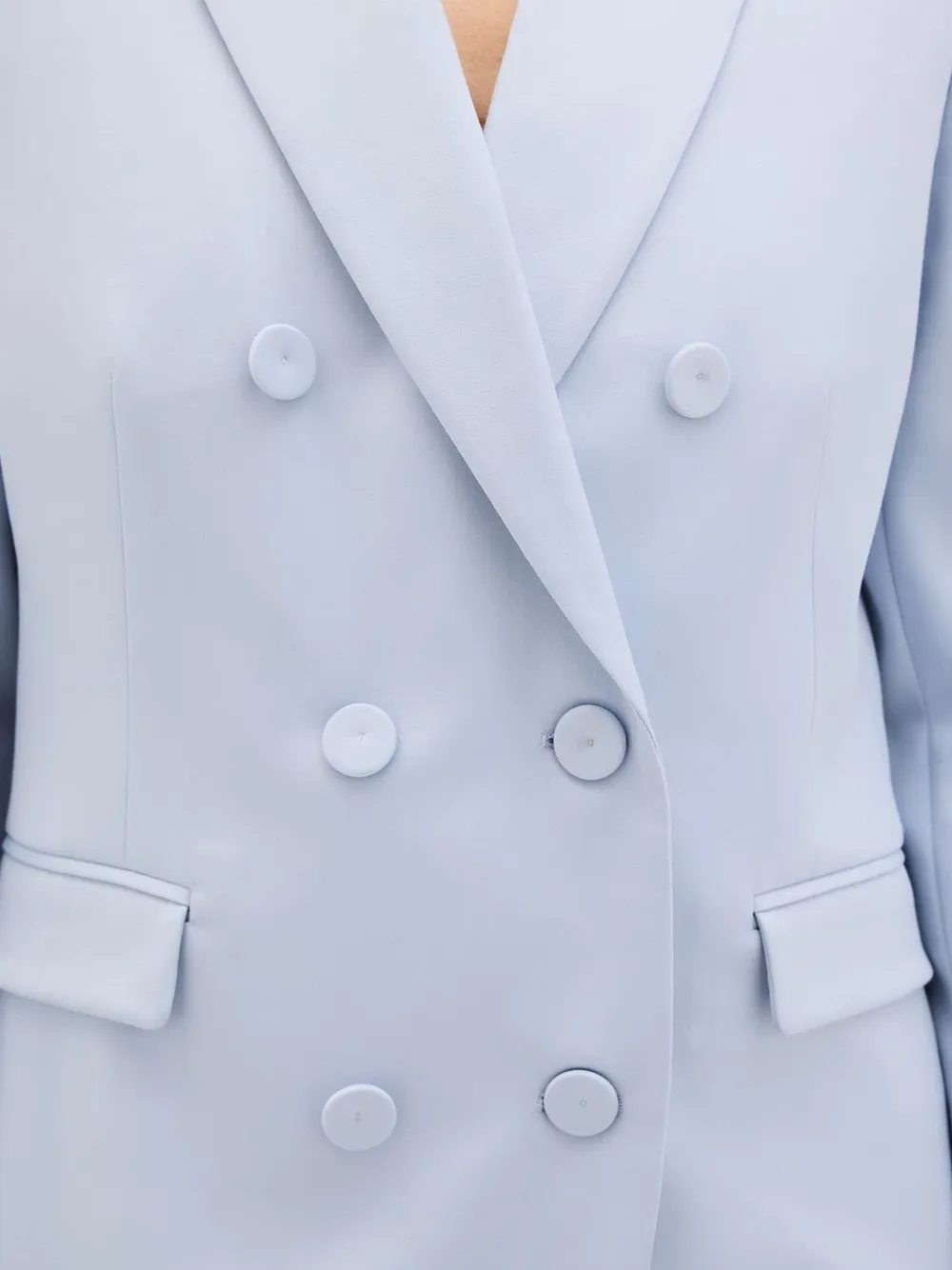 Another Tomorrow double-breasted blazer Blauw