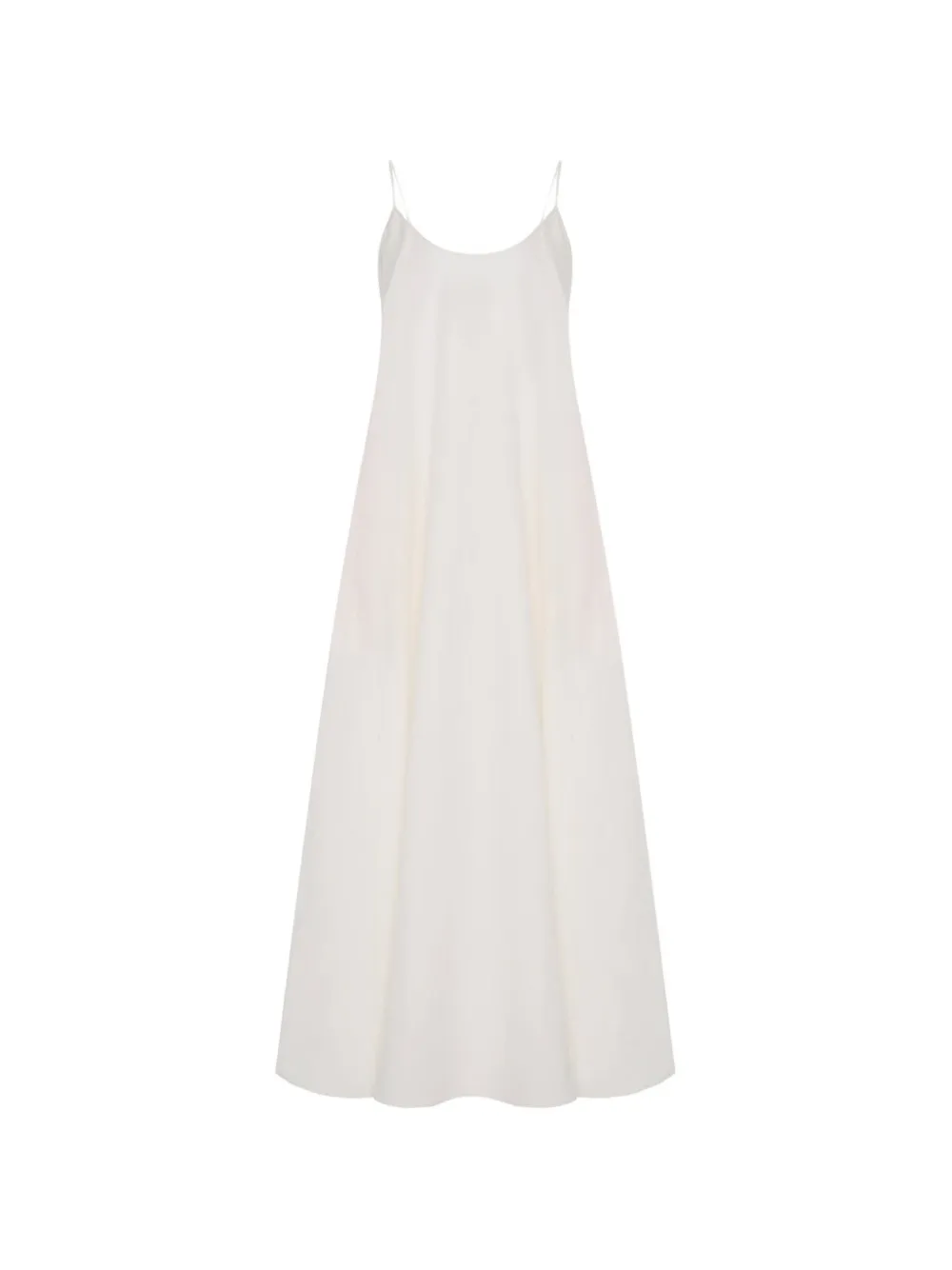 Another Tomorrow Gathered Back Maxi Dress In White