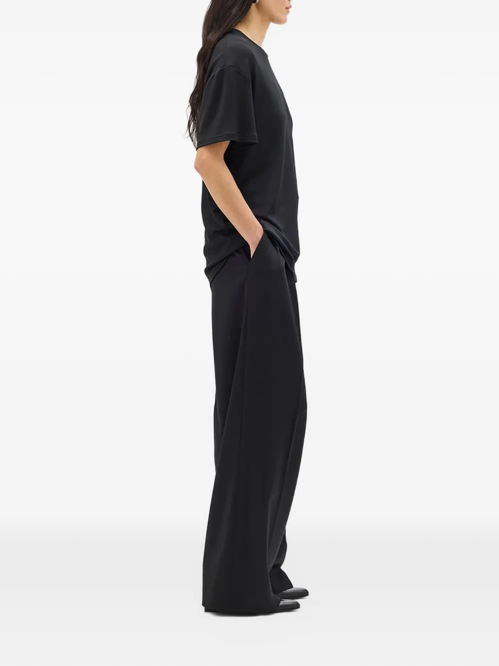 Another Tomorrow relaxed-fit short-sleeve T-shirt Zwart