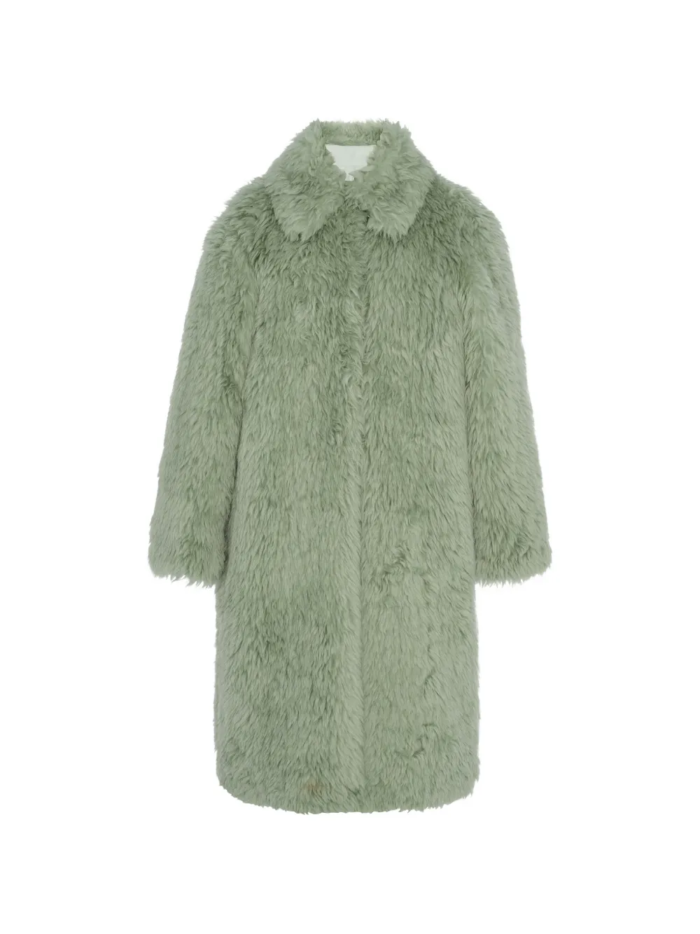 Another Tomorrow Balmacaan faux-fur coat Groen