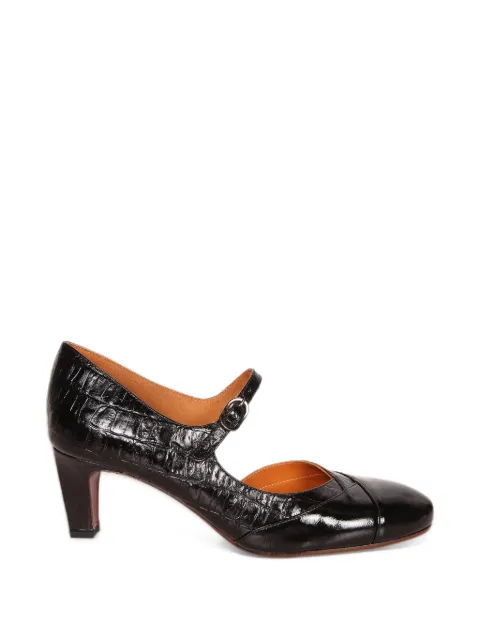 Chie Mihara crocodile-effect buckled pumps