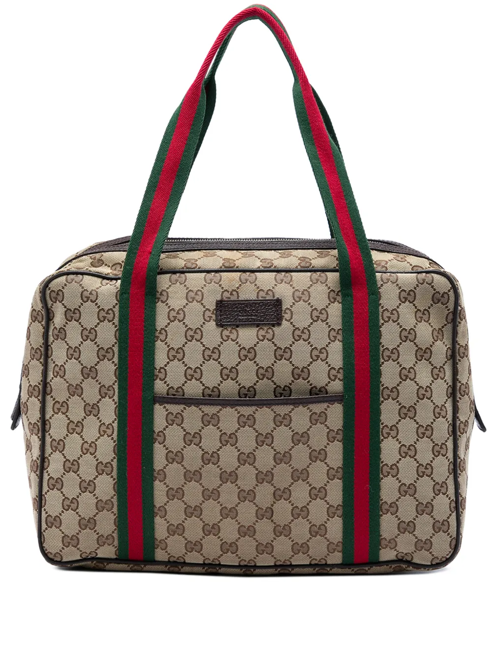 Gucci Pre-Owned 2016-2026 GG Canvas Web business bag - Toni neutri