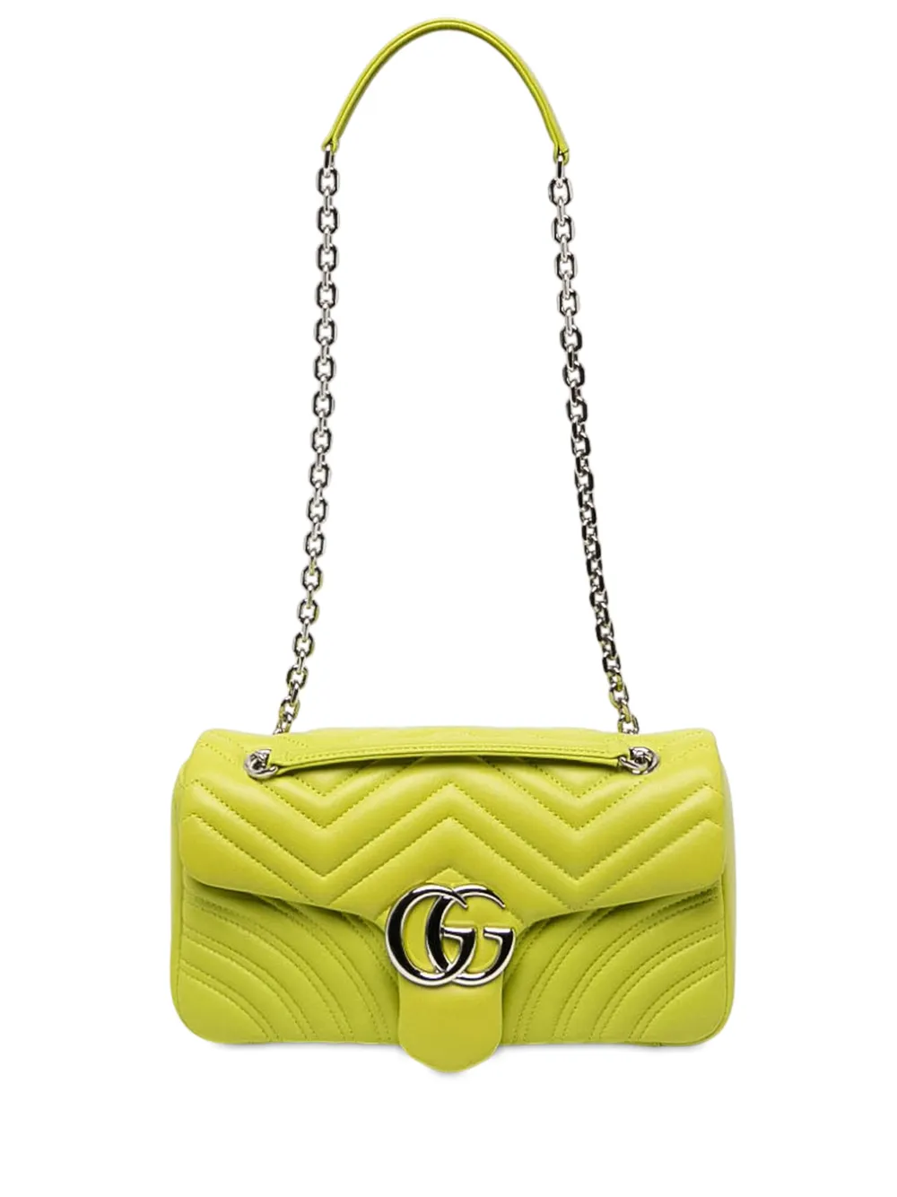 Gucci Pre-Owned 2016-2026 Medium GG Marmont Matelasse Calfskin shoulder bag - Green