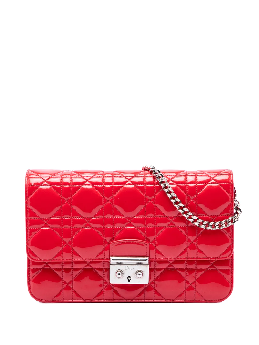 Christian Dior Pre-Owned 2014 Patent Cannage Miss Dior Promenade crossbody bag - Rot