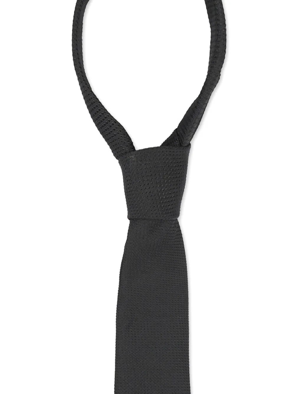 Sergio Carignani textured silk tie Zwart