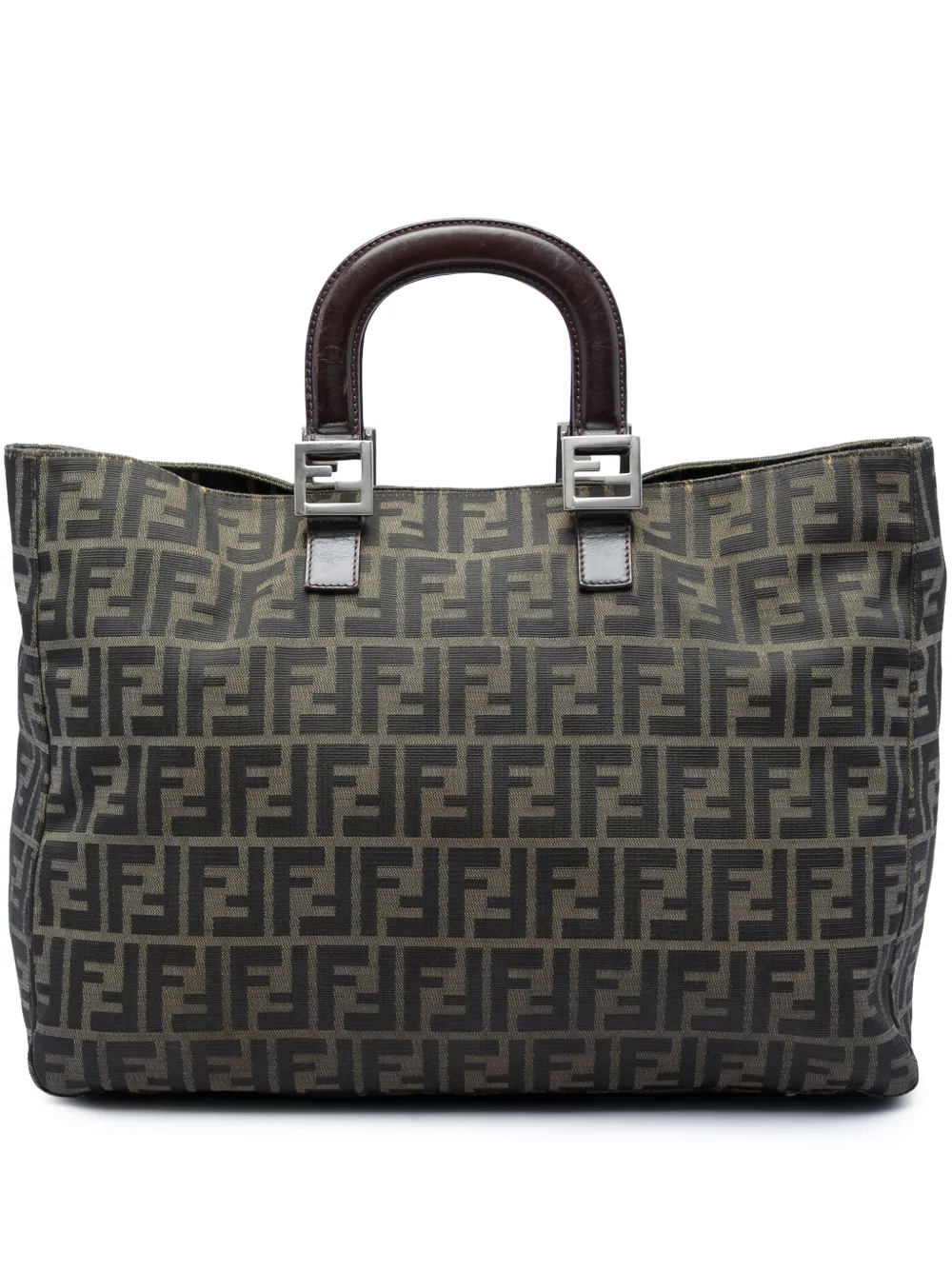 Fendi Pre-Owned 20th Century Large Zucca Canvas Twins tote bag - Braun