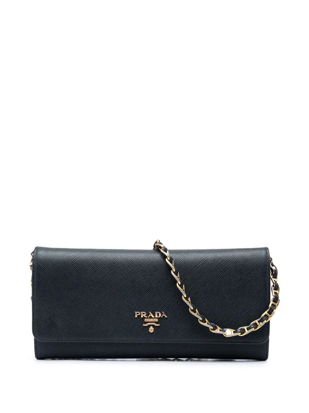 Prada Pre-Owned 2013-2026 Saffiano Wallet On Chain crossbody bag - Nero