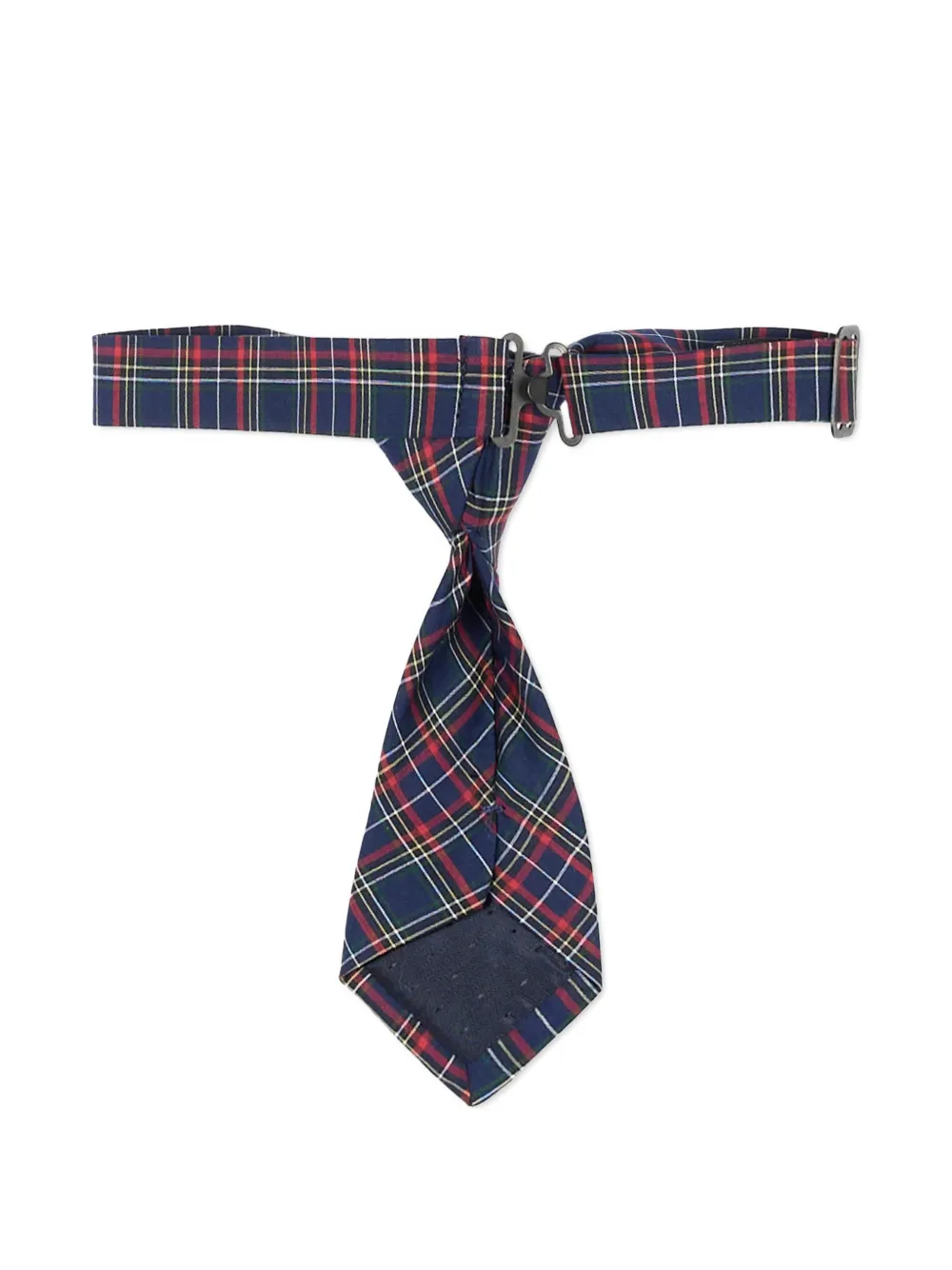 Sergio Carignani tartan cotton tie Blauw