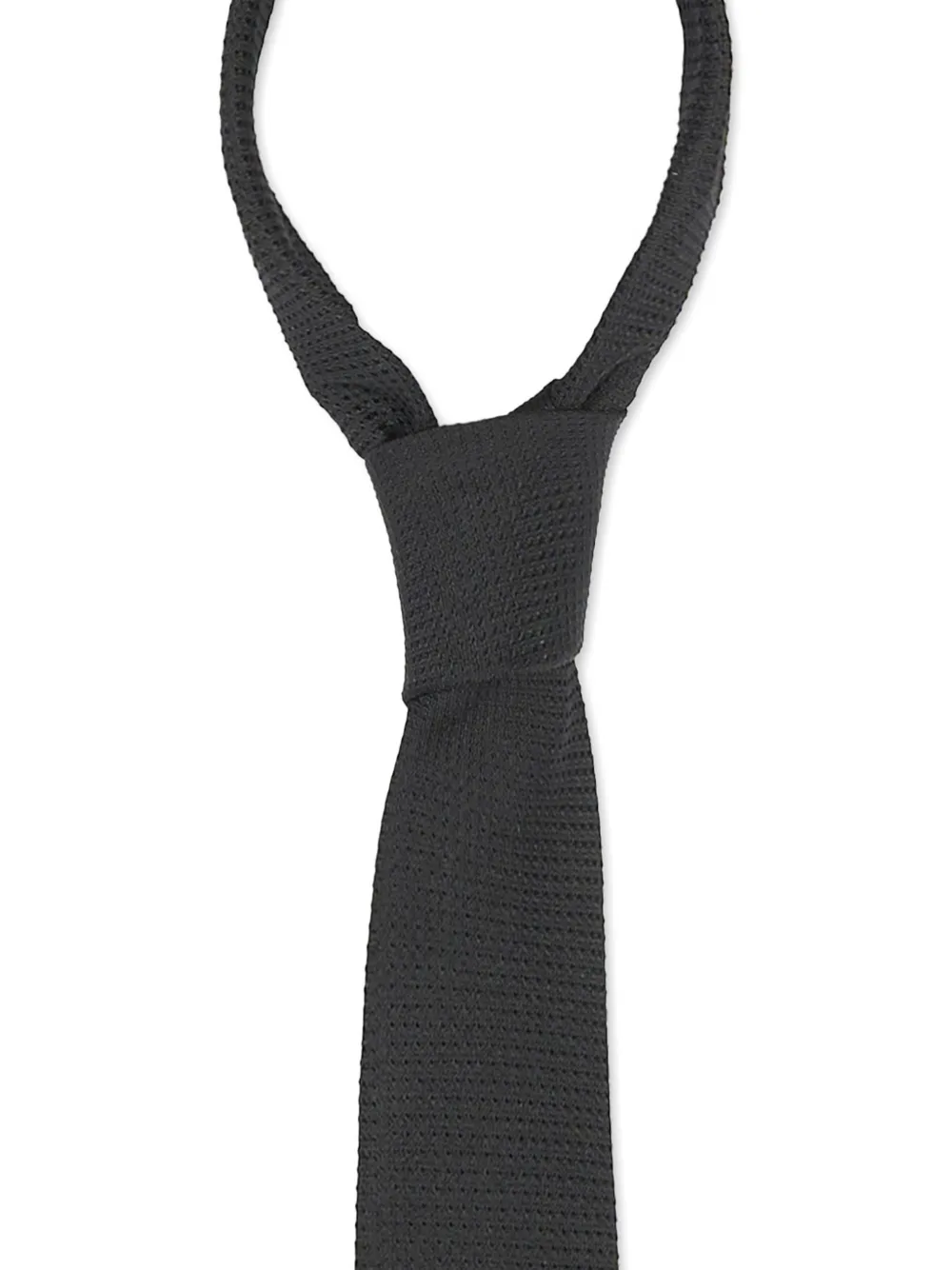 Sergio Carignani textured silk tie Zwart