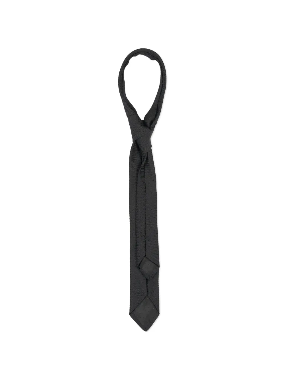 Sergio Carignani textured silk tie Zwart