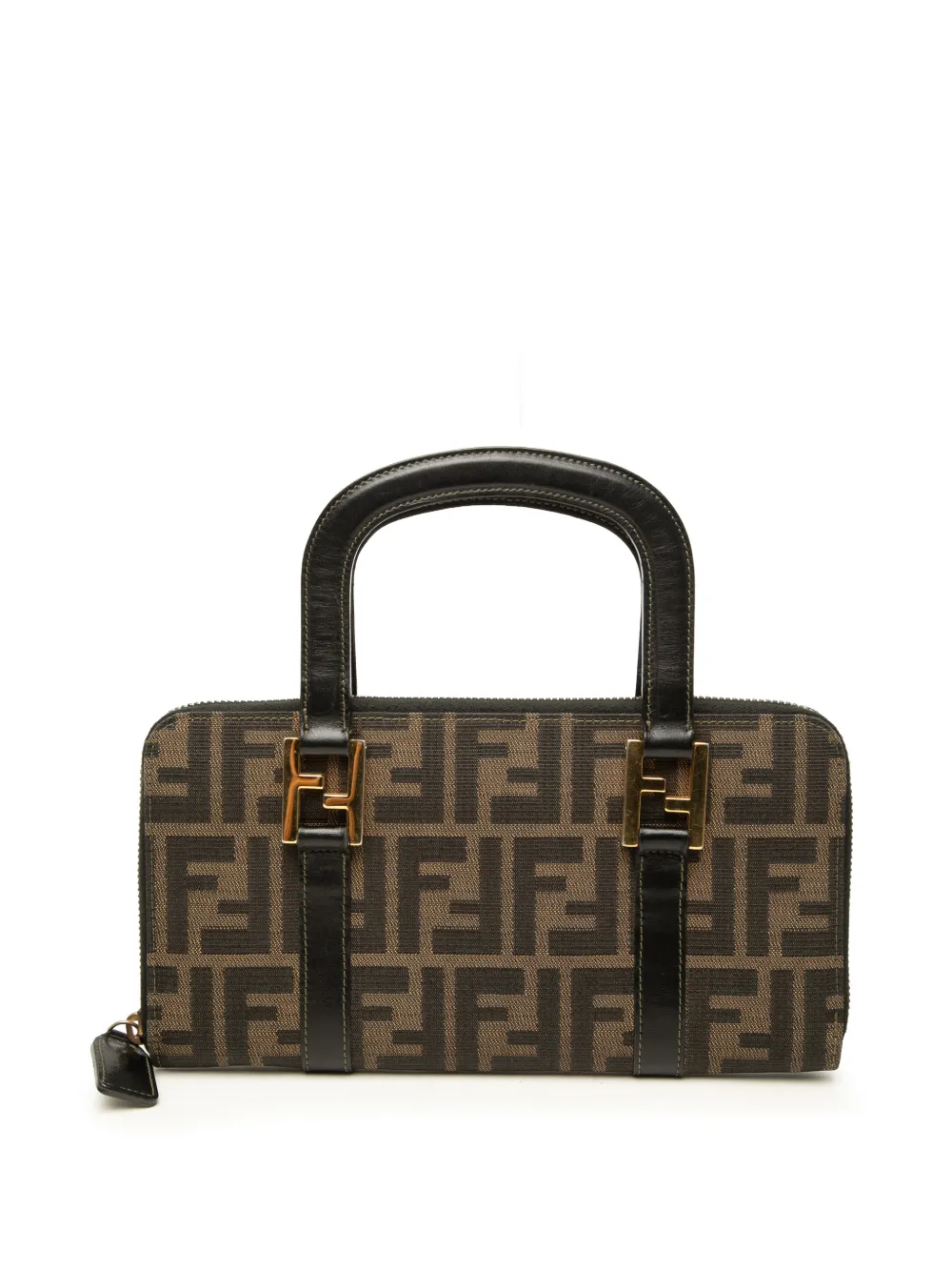 Fendi Pre-Owned 20th Century Zucca Canvas Top Handle Wallet handbag - Braun
