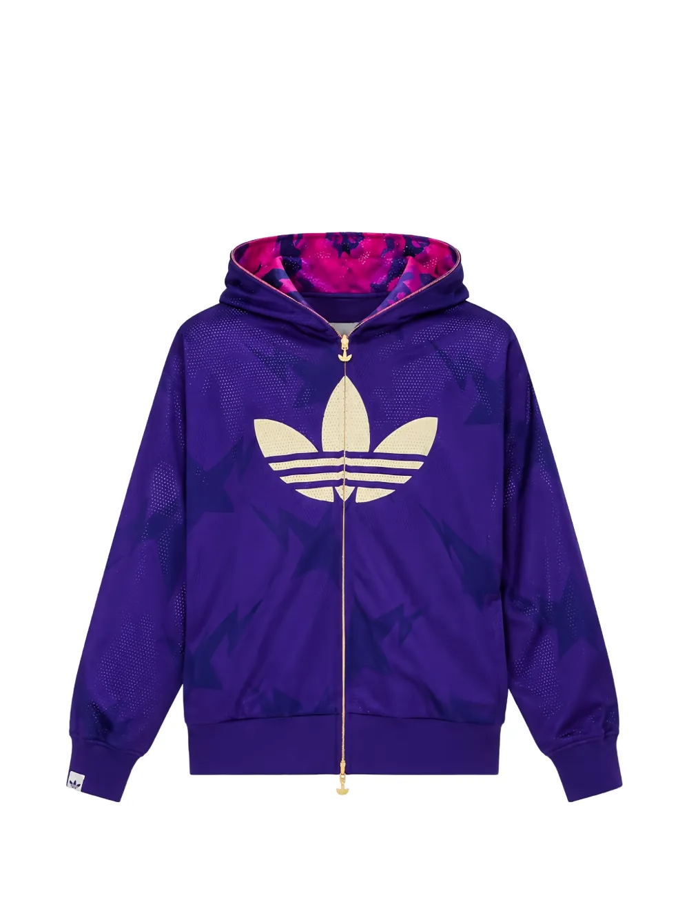 adidas x Bape camouflage-pattern reversible hooded jacket - Viola