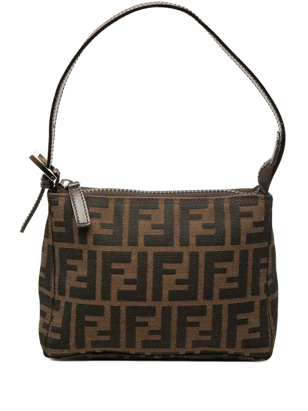 Fendi Pre-Owned 20th Century Mini Zucca Canvas Pochette shoulder bag - Braun