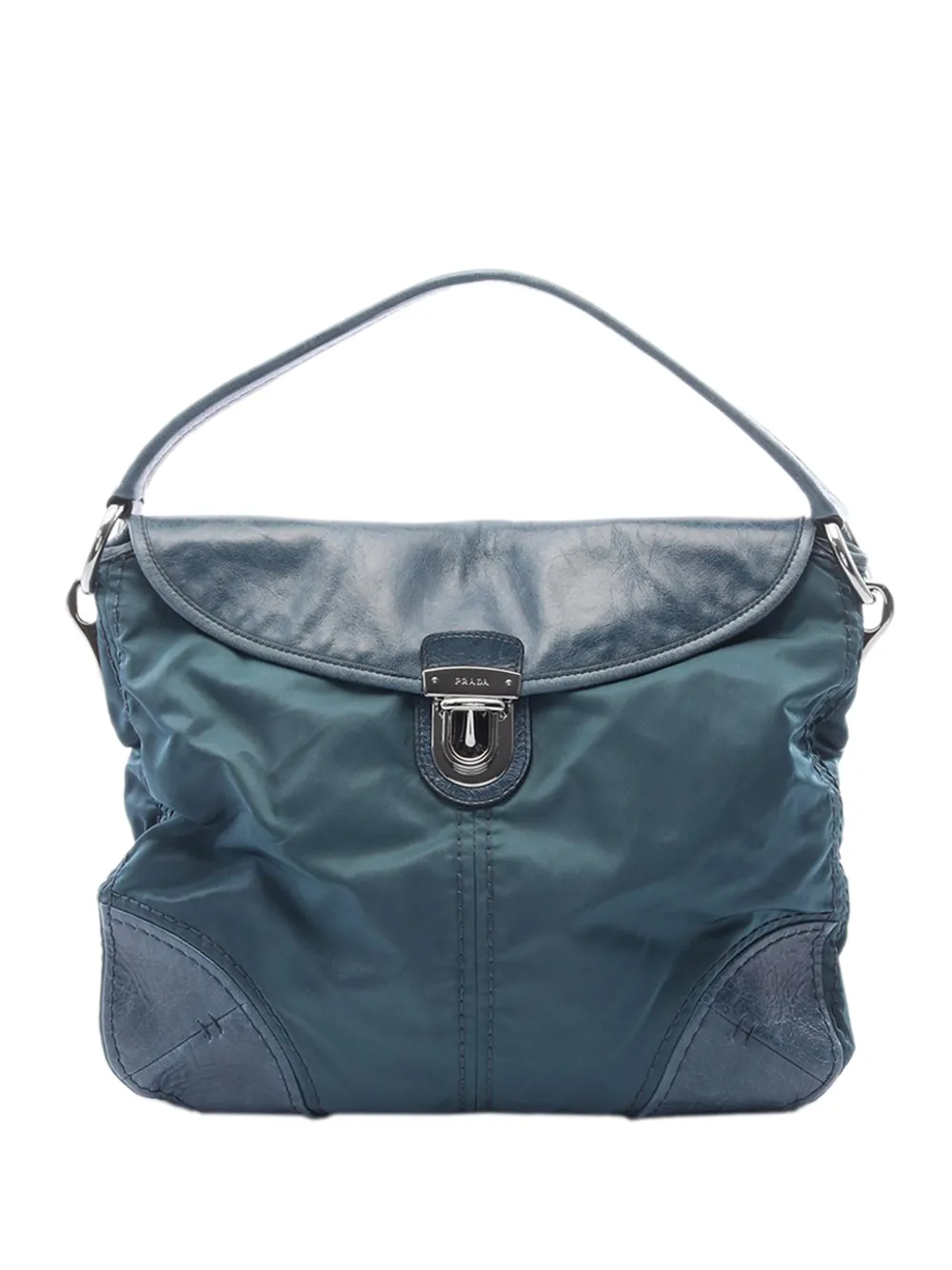 Prada Pre-Owned 2000-2013 Vitello Trimmed Tessuto shoulder bag - Grün
