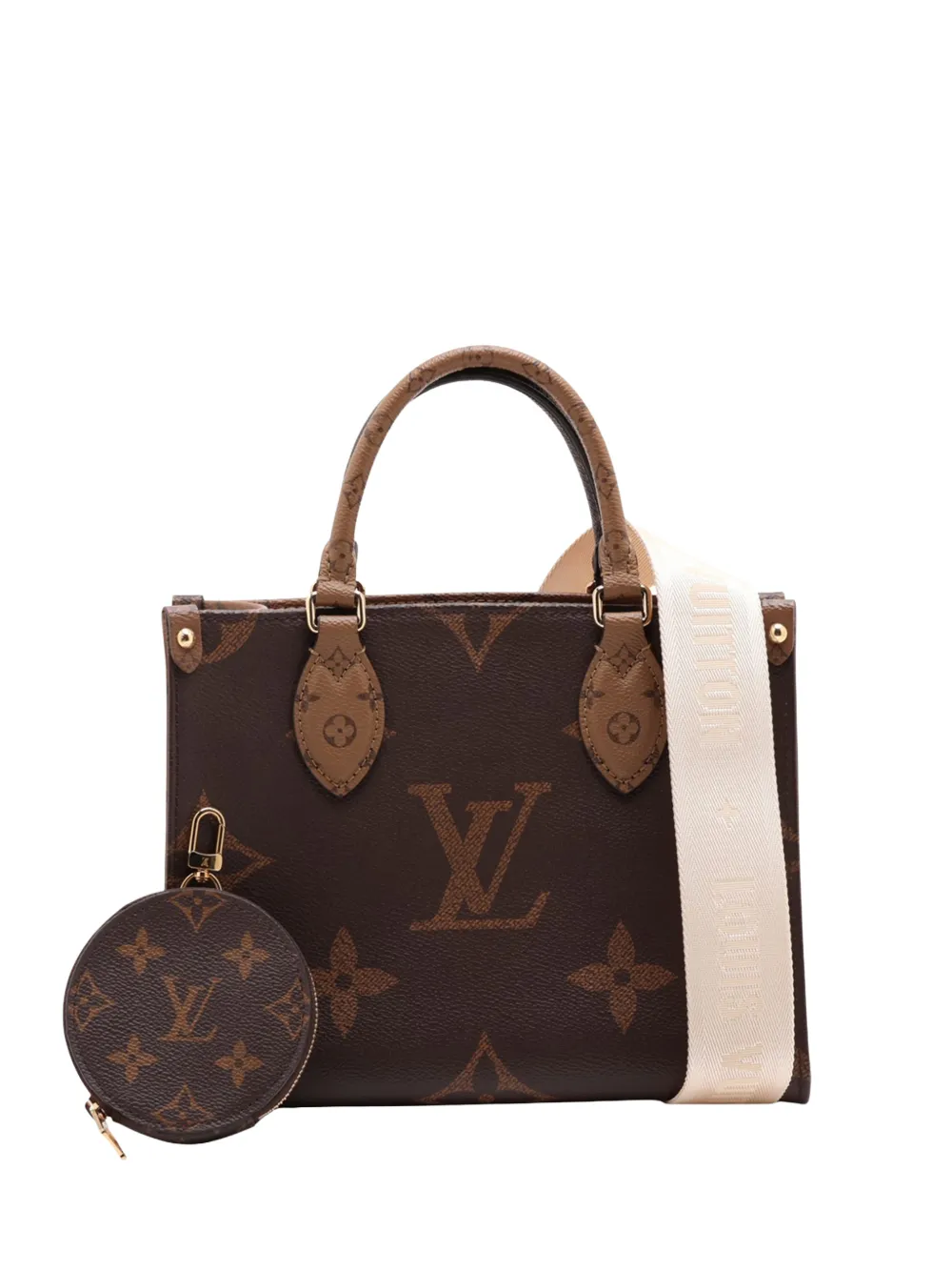 Louis Vuitton Pre-Owned 2021-2026 Monogram Reverse Giant OnTheGo PM satchel - Braun