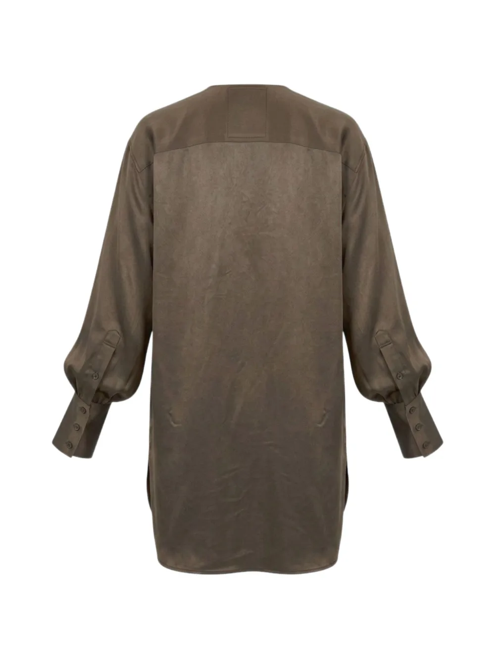 Uma Wang button-up collarless shirt Bruin