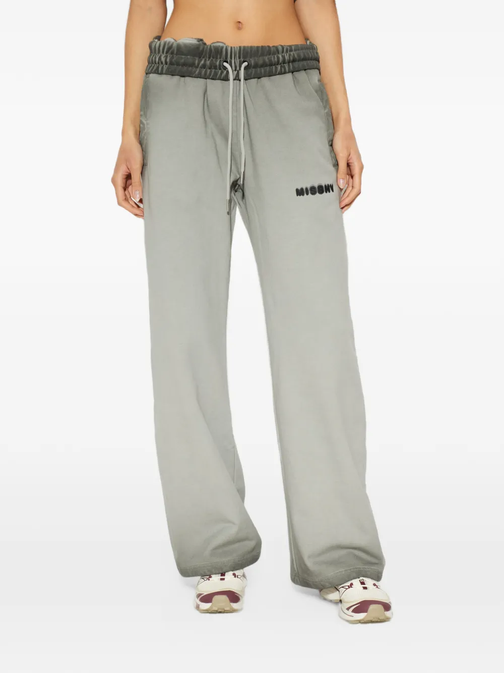 MISBHV logo-embroidered track pants Grijs