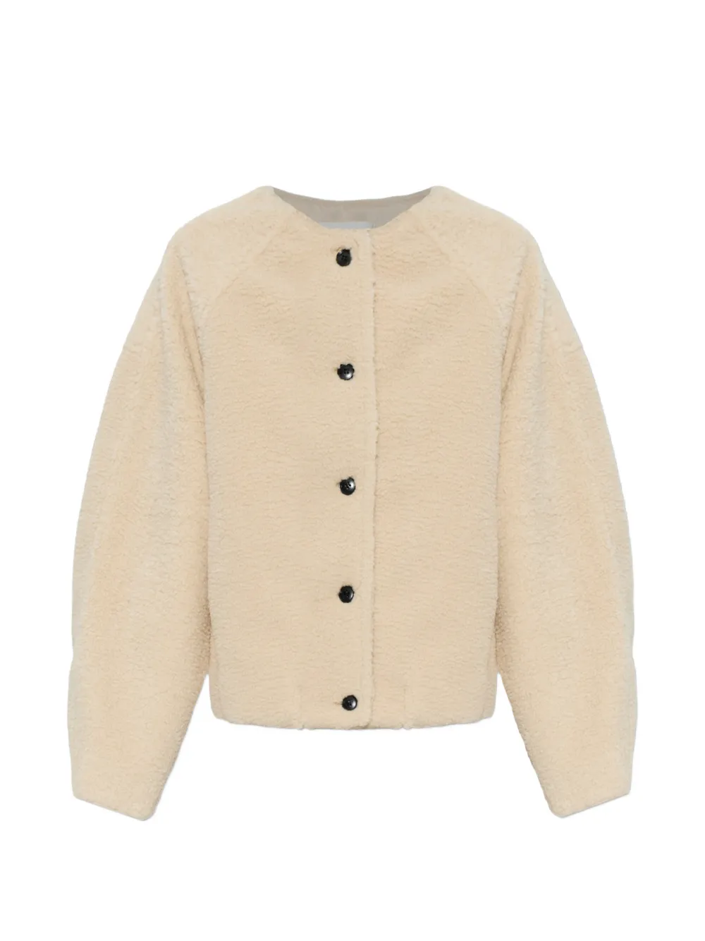 Citizens of Humanity faux-fur collarless coat Beige