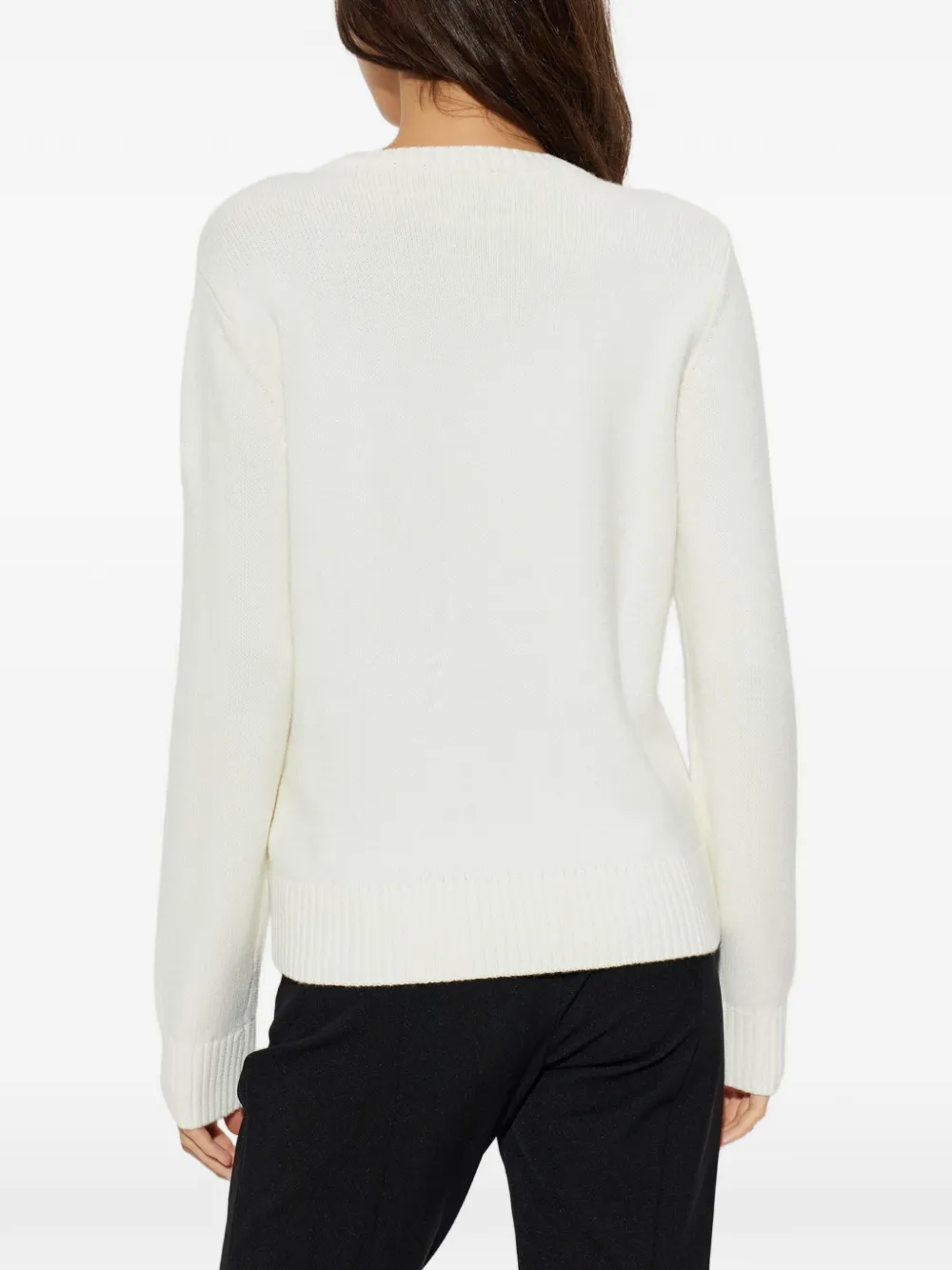 Ea7 Emporio Armani logo-embroidered sweater Wit