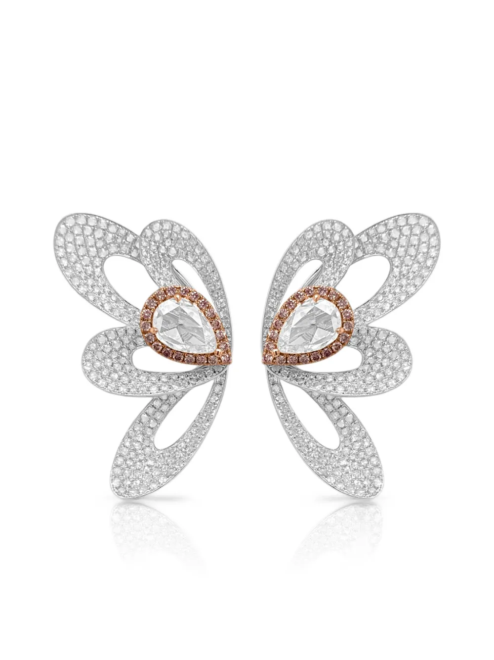 HYT Jewelry diamond and pink diamond earrings - Argento