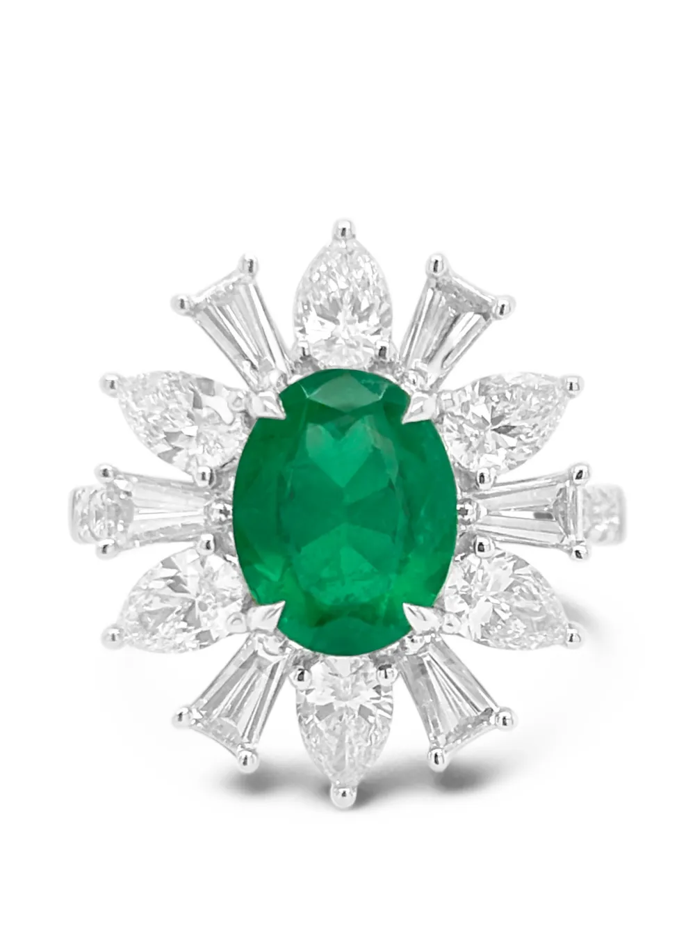 HYT Jewelry emerald and diamond ring - Argento