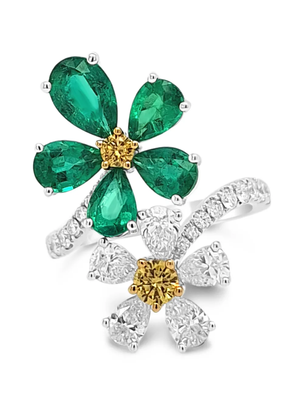 HYT Jewelry emerald and diamond ring - Argento