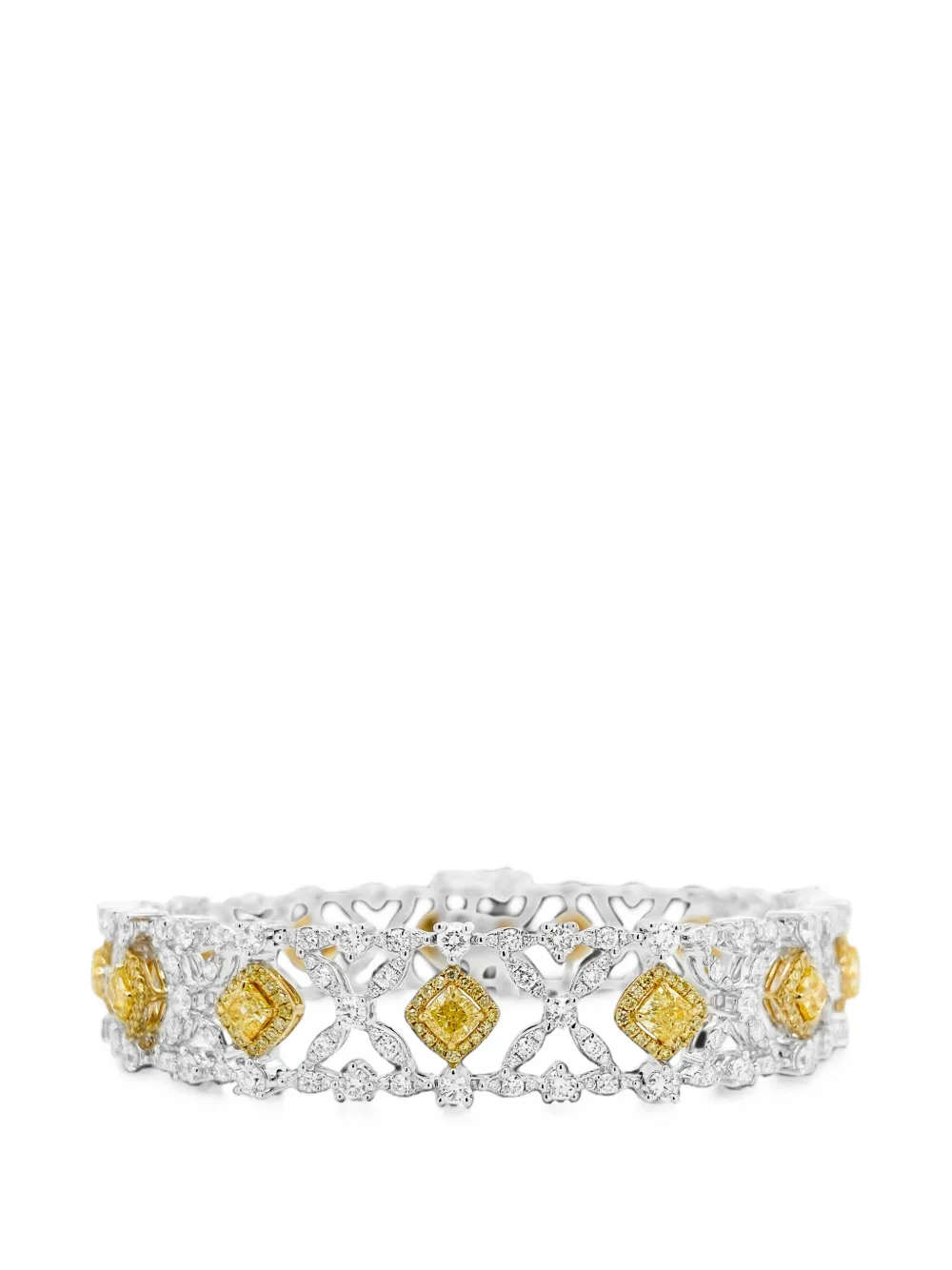 HYT Jewelry yellow and white diamond bracelet - Silber