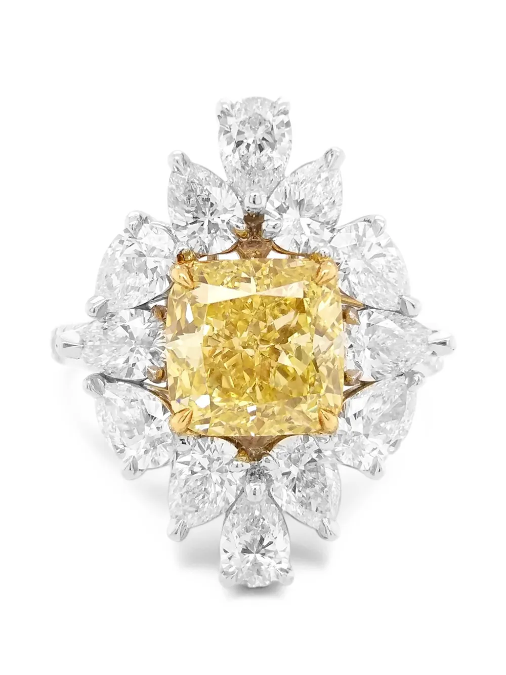 HYT Jewelry yellow diamond and diamond ring - Argento