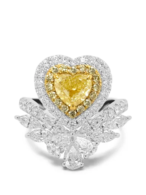 HYT Jewelry yellow diamond heart ring