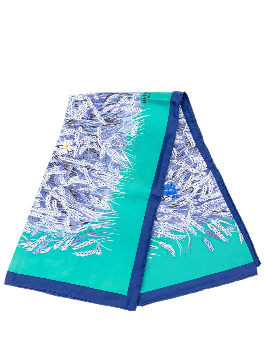 Hermès Pre-Owned 20th Century Les Bles Silk Scarf 90 scarves - Blau