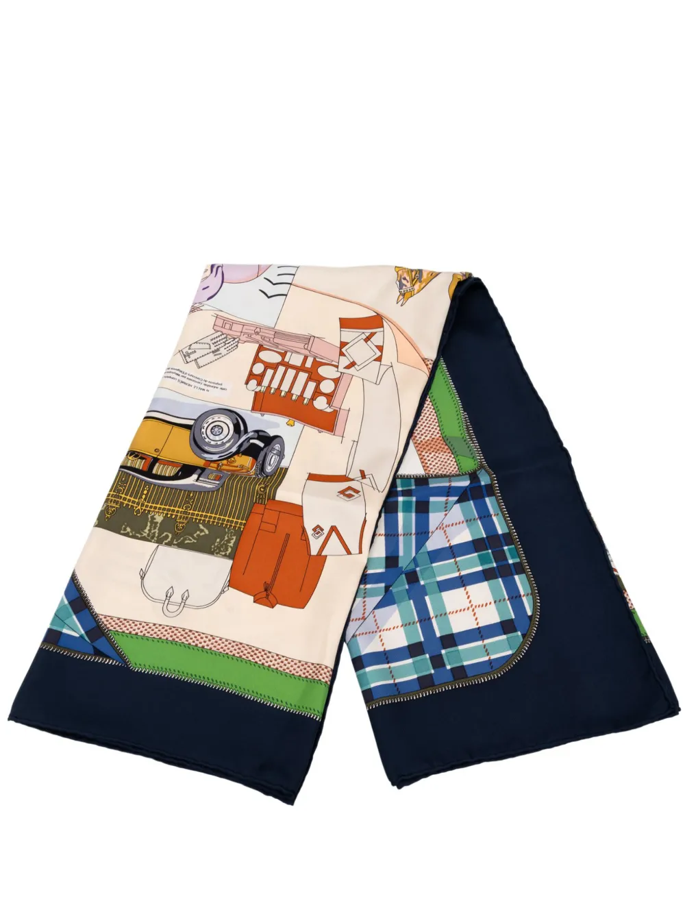 Hermès Pre-Owned 20th Century L Elegance et le Confort en Automobile Silk Scarf 90 scarves - Braun