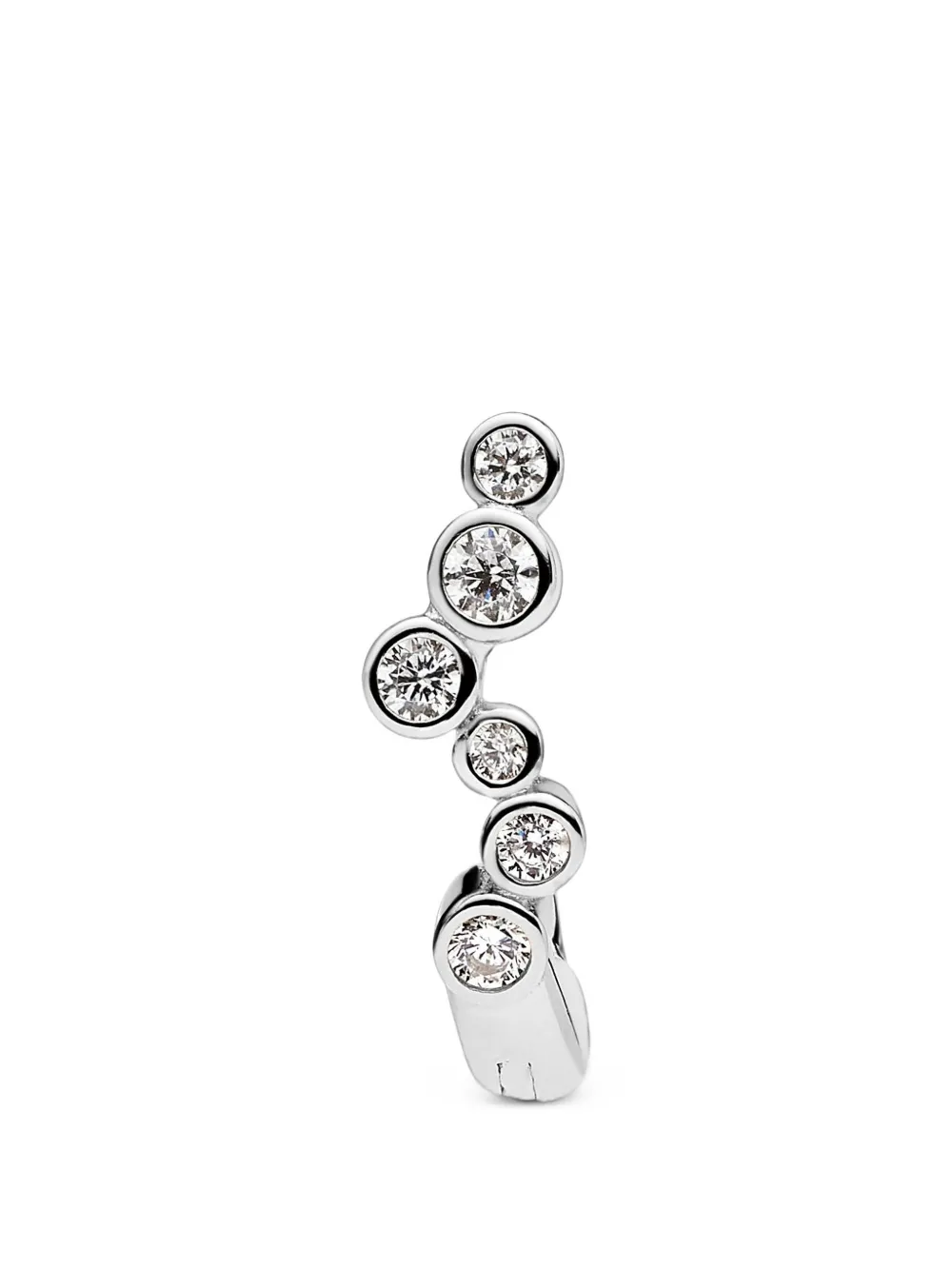 Maria Black Nova Huggie crystal-embellished single earring - Silber