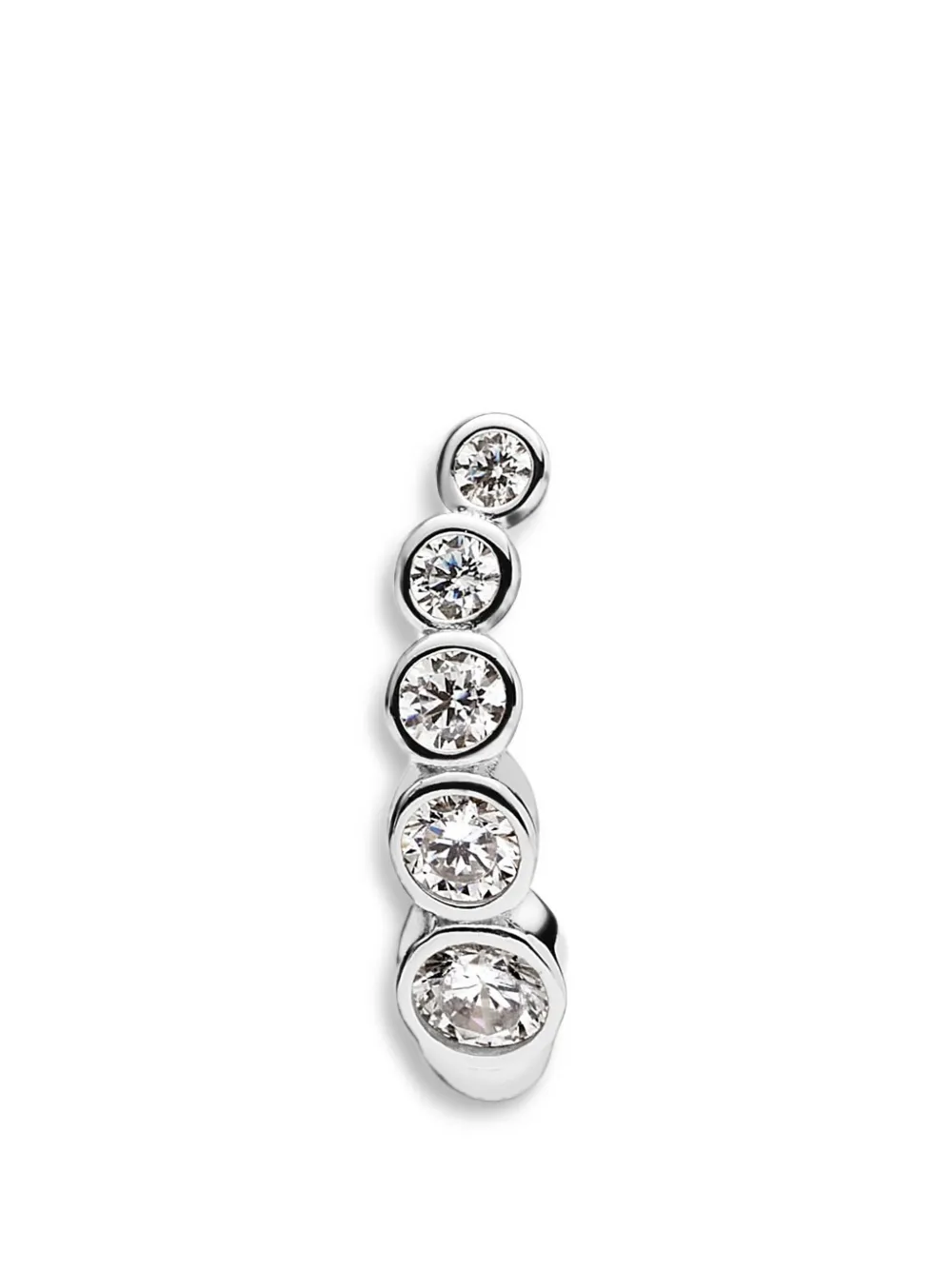 Maria Black Arc Bold Huggie earring - Silber