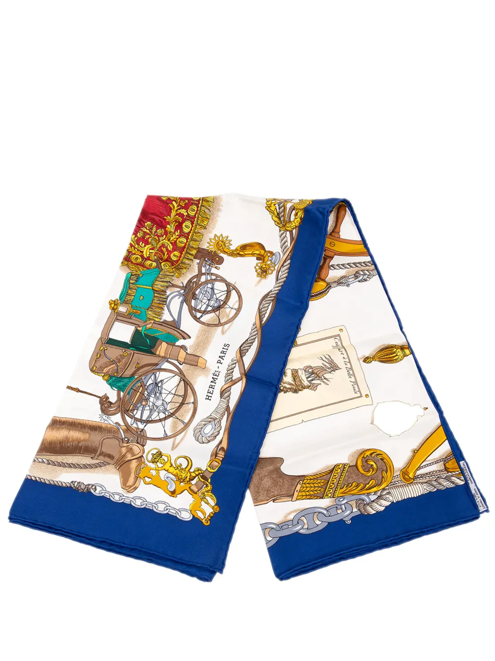 Hermès Pre-Owned 1960-2000 Musee Silk Scarf 90 scarves - Blau