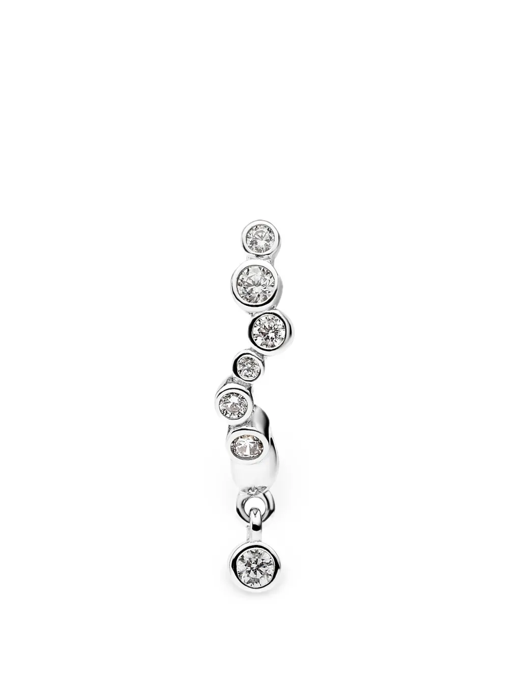 Maria Black Nova Drop Huggie single earring - Silber