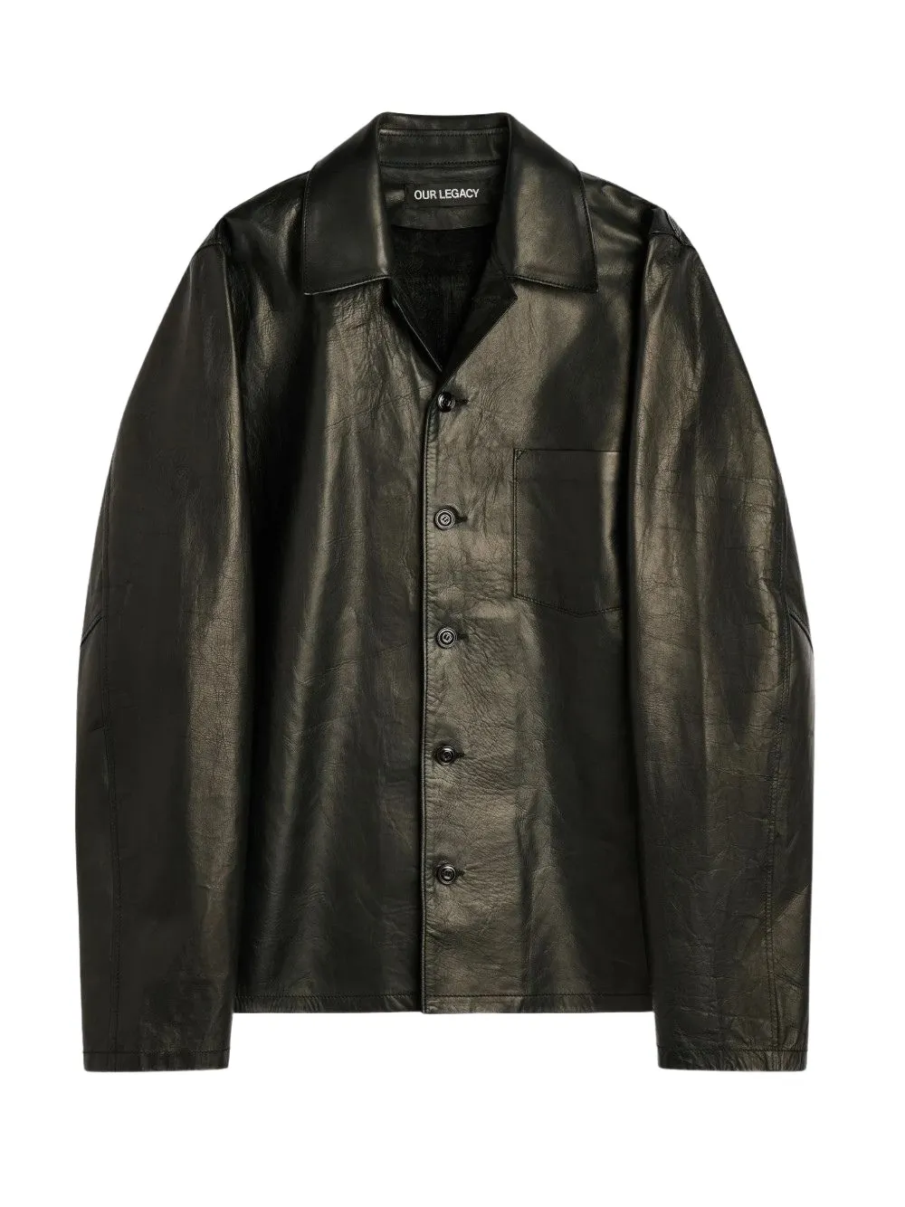 OUR LEGACY void black natural horsehide jacket Zwart