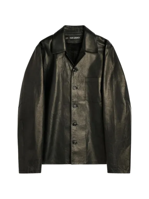 OUR LEGACY void black natural horsehide jacket